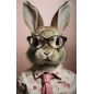 MALOWANY OBRAZ NA PÓŁNIE LACCATO BUNNY Z RAMĄ 62,5 2,8 62,5 cm